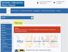 Tablet Screenshot of hoepner-getraenke.de